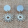 Boucles d'oreilles soleil en acier doré