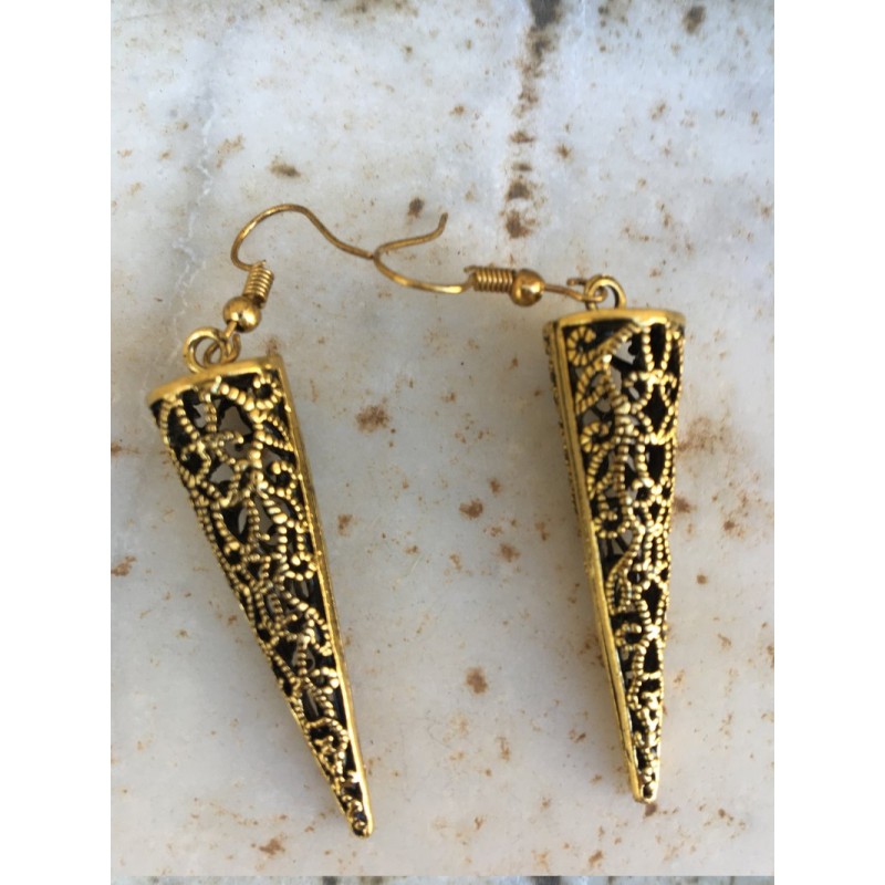 Boucles d'oreilles dorées fantaisies